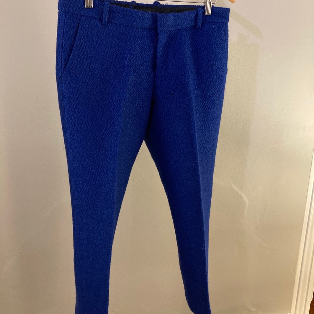 J crew blue wool pants